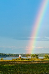 Rainbow Starts by Lubec Channel Light on the Maine Border